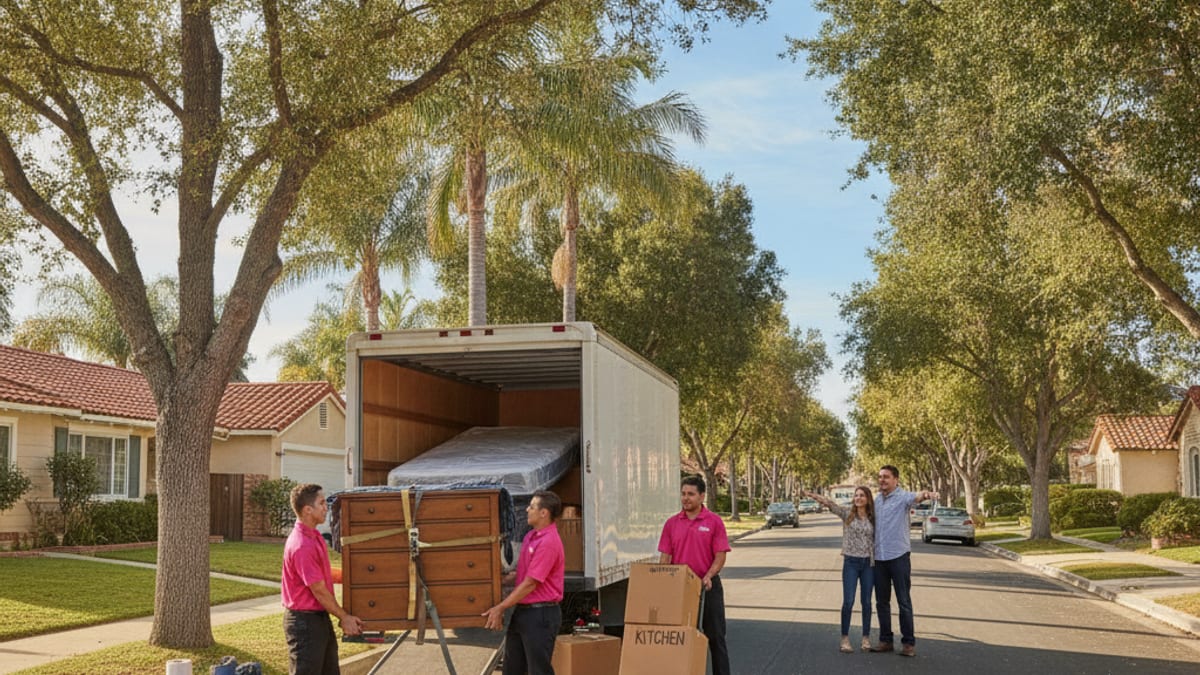 A charming walkable San Diego neighborhood street with craftsman homes and palm trees